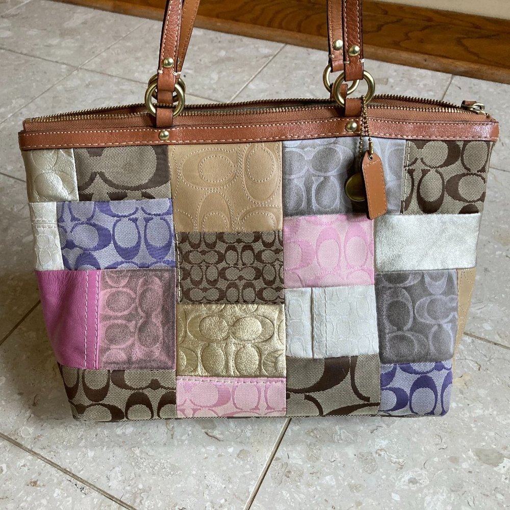 Multicolor patchwork Coach bag